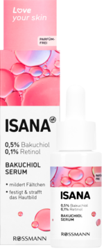 ISANA Love Your Skin ,serum do twarzy z Bakuchiolem,kompozycja-2