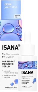 ISANA Love Your Skin ,serum do twarzy,  nawilżające, na noc,kompozycja-2