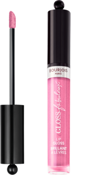 Błyszczyk nawilżający Bourjois Fabuleux Gloss #10 w różowym odcieniu, z aplikatorem ze smugą.