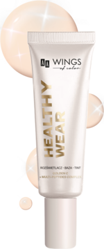 Biała tuba AA Wings of Color Healthy Wear Glow Mixer 3w1, rozświetlacz, baza i tint, z przodu.