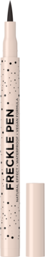Eveline Freckle Pen, beżowy pisak z czarnymi kropkami, naturalny efekt, wodoodporny, z otwartą skuwką.