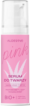ALOESOVE Pink ,serum do twarzy, nawilżająco-ochronne, SPF30,kompozycja-2