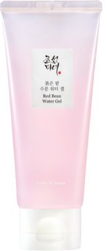 Beauty of Joseon Red Bean Water Gel w różowej tubce, nawilżający krem-żel do cery tłustej, widok z przodu.