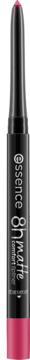 Pionowa kredka do ust Essence 8h Matte Comfort w odcieniu Pink Blush, czarna obudowa z różowym końcem.