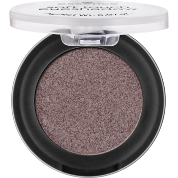 Brokatowy cień do powiek Essence Soft Touch nr 03 Eternity, puder w odcieniu brudnego różu w otwartym opakowaniu.