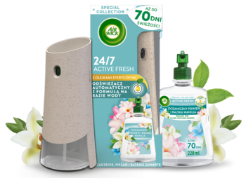 AIR WICK Active Fresh ,automatyczny odświeżacz powietrza z formułą na bazie wody, Oceaniczny Powiew i Rajska Wanilia,kompozycja-2