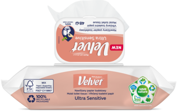 VELVET Ultra Sensitive ,papier toaletowy, nawilżany,kompozycja-2