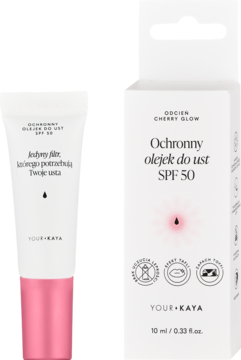 YOUR KAYA ,ochronny olejek do ust, SPF50, Cherry Glow,kompozycja-2