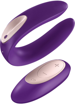 SATISFYER Double Plus Remote ,stymulator dla par,kompozycja-2
