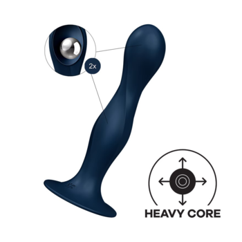 SATISFYER Double Ball-R ,dildo z drgającymi kulkami,kompozycja-2
