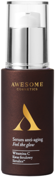 AWESOME COSMETICS Anti-Aging ,serum do twarzy, Feel the glow,kompozycja-2
