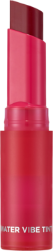 Matowy tint do ust Holika Holika Water Vibe Tint 01 Whoopee, wysunięty sztyft w odcieniach bordo i fuksji, widok z przodu.