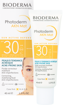 BIODERMA Photoderm AKN Mat,fluid matujący SPF30, skóra skłonna do trądziku,kompozycja-2