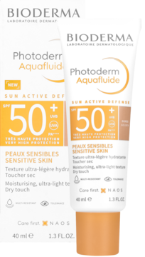 BIODERMA Photoderm ,fluid do twarzy SPF50+, wodny, ultralekki, Golden,kompozycja-2