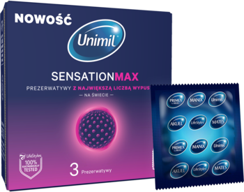 UNIMIL Sensation Max ,prezerwatywy,kompozycja-2