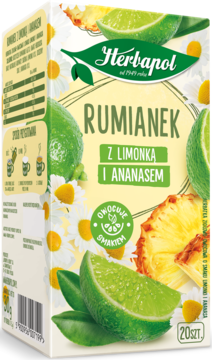 HERBAPOL ,herbata ziołowo-owocowa,  rumianek z limonką i ananasem,kompozycja-2