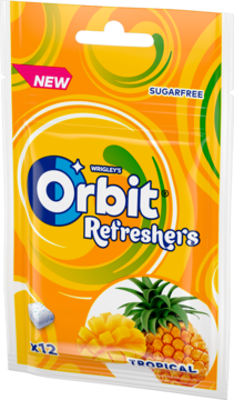 WRIGLEY'S ORBIT Refreshers ,gumy do żucia, w drażetkach, o smaku owoców tropikalnych,kompozycja-2