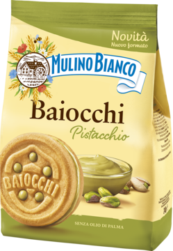 MULINO BIANCO Baiocchi ,ciasteczka  z nadzieniem pistacjowym,kompozycja-2