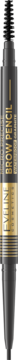 EVELINE COSMETICS Micro Precise ,kredka do brwi, wodoodporna, nr 04 Graphite,kompozycja-2