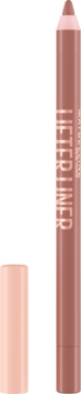 Maybelline Lifter Liner 005 On It. Brązowo-różowa kredka do ust, ze szpiczastą końcówką i zdjętą skuwką.