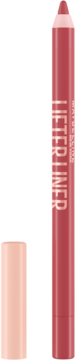 Konturówka Maybelline Lifter Liner 009 Peaking, brudny róż, widoczna pionowo ze zdjętą zatyczką.