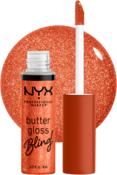 NYX PROFESSIONAL MAKEUP Butter Gloss Bling!,błyszczyk do ust, nr 06 Shimmer Down,kompozycja-2
