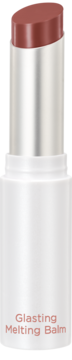 Balsam do ust Rom&nd Glasting Melting Balm, odcień Kaya Fig, z widocznym, brązowo-różowym sztyftem w białej tubce.