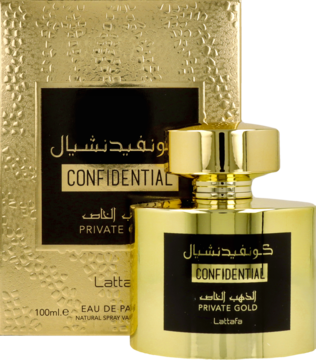 LATTAFA Confidential Private Gold,woda perfumowana unisex,kompozycja-2