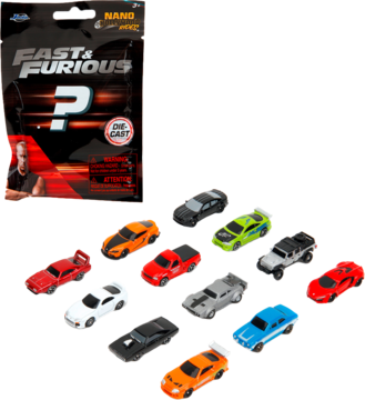 JADA Fast & Furious ,pojazd w saszetce, metalowy, 4 cm, różne rodzaje,kompozycja-2