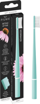 PIUMA Echinacea ,szczoteczka do zębów, z ekstraktem z jeżówki, Zielona, Soft,kompozycja-2