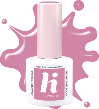 HI HYBRID ,lakier hybrydowy, #151 California Pink,kompozycja-2