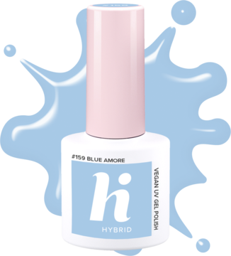HI HYBRID ,lakier hybrydowy, #159 Blue Amore,kompozycja-2