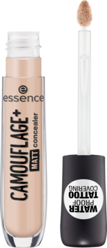 Korektor kryjący Essence Camouflage+ Matt 26 Natural Beige w tubce z aplikatorem. Wodoodporny, matuje, kryje tatuaże.