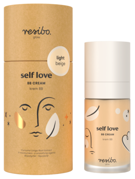RESIBO Self Love ,krem BB, Light Beige,kompozycja-2