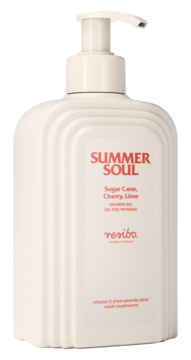 RESIBO Summer Soul ,żel pod prysznic, Trzcina cukrowa, Wiśnia, Limonka,kompozycja-2