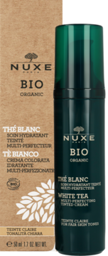 NUXE Bio Organic ,krem koloryzujący, multi-perfekcjonujący, Biała Herbata, Jasny odcień skóry,kompozycja-2