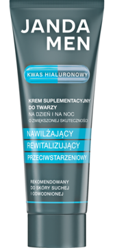 JANDA Men ,krem do twarzy suplementacyjny z kwasem hialuronowym, nawilżający, rewitalizujący, przeciwstarzeniowy, na dzień i na noc,kompozycja-2