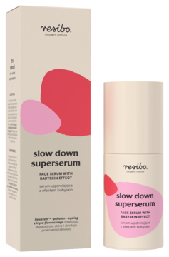 RESIBO Slow Down ,serum do twarzy, ujędrniające, z efektem babyskin,kompozycja-2