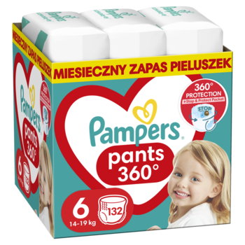 PAMPERS Pants ,pieluchomajtki, rozm.6, 14-19kg+,kompozycja-2