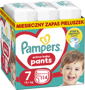 PAMPERS Pants ,pieluchomajtki, rozm.7, 15kg+,kompozycja-2