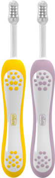 CHICCO ,szczoteczka do zębów dla dzieci 6-36m, Lila+złota,kompozycja-2