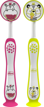 CHICCO ,szczoteczka do zębów dla dzieci 3-6l Hipcio+Panda,kompozycja-2