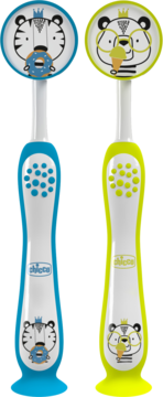 CHICCO ,szczoteczka do zębów dla dzieci 3-6l, Tygrys+Panda,kompozycja-2