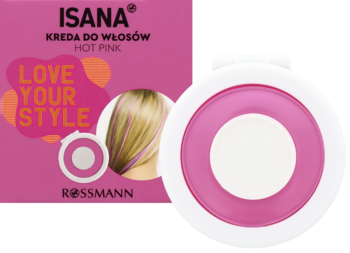 ISANA Love Your Style ,kreda do włosów, zmywalna, Hot Pink,kompozycja-2