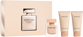 NARCISO RODRIGUEZ Narciso Poudrée,zestaw dla kobiet, woda perfumowana 50ml + balsam do ciała 50ml + żel pod prysznic 50ml,kompozycja-2