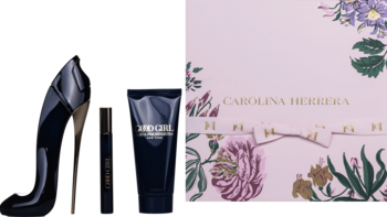 CAROLINA HERRERA Good Girl ,zestaw dla kobiet, woda perfumowana 80ml + balsam do ciała 100ml + woda perfumowana 10ml,kompozycja-2