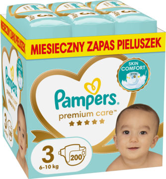 PAMPERS Premium Care ,pieluchy, 6-10kg, rozmiar 3;,kompozycja-2