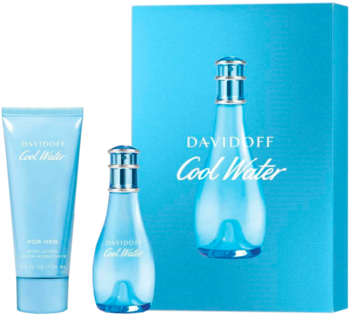 DAVIDOFF Cool Water ,zestaw dla kobiet, woda toaletowa 30ml + balsam do ciała 75ml,kompozycja-2
