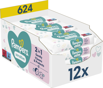 PAMPERS Sensitive ,chusteczki nawilżane,kompozycja-2