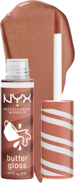NYX PROFESSIONAL MAKEUP Butter Gloss ,błyszczyk do ust, nr 02 Hot Cocoa Swirl,kompozycja-2